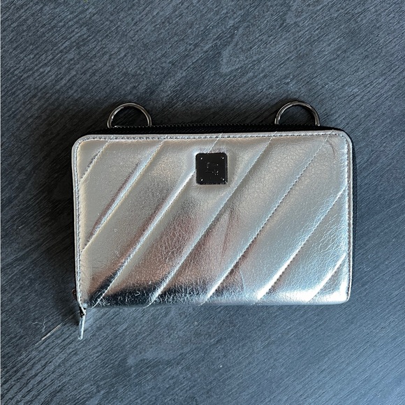 Silver Convertible Wallet Clutch - Picture 2 of 6